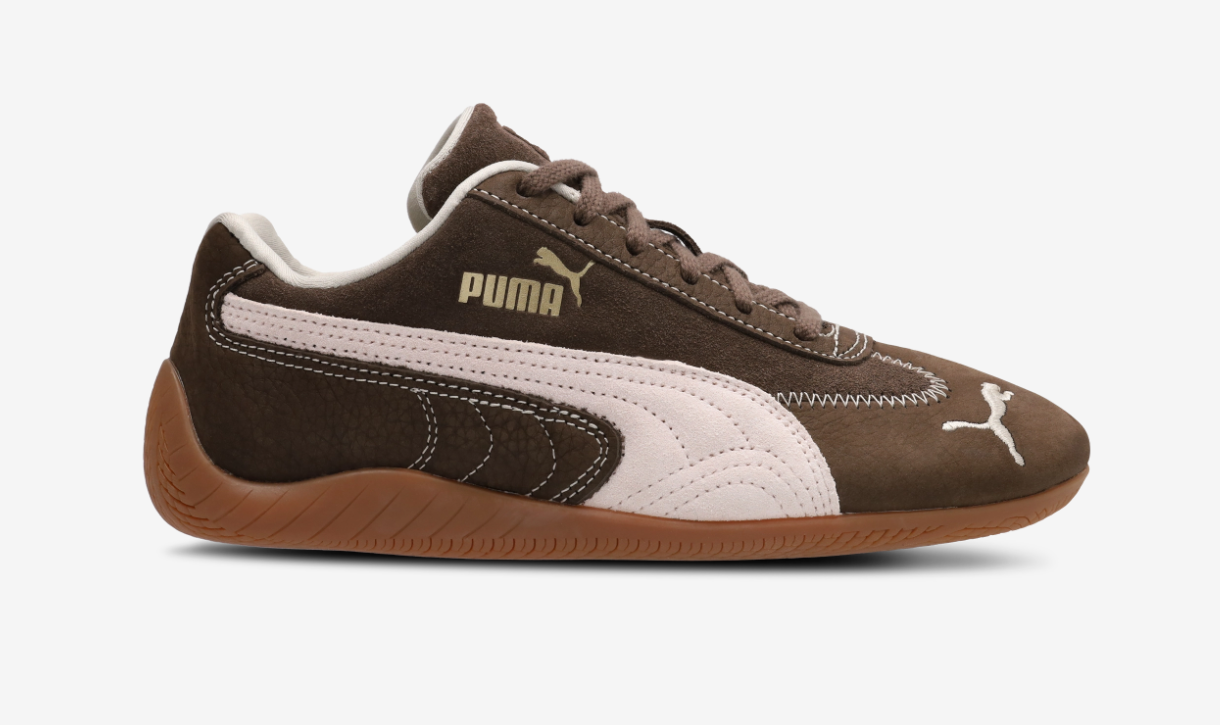 Puma Speedcat OG suede sneakers — motorsport-inspired men’s trainer in rust tone.