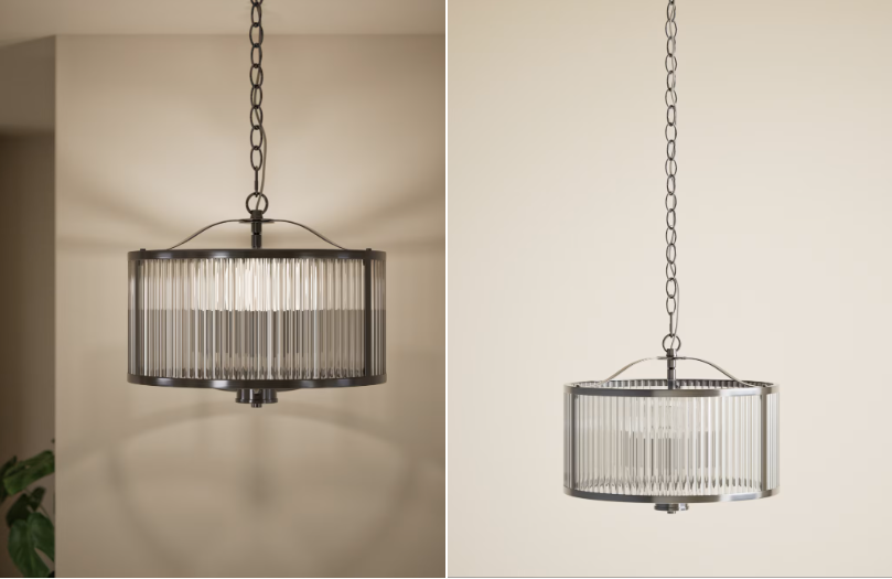 pendant glass light pewter modern home lighting