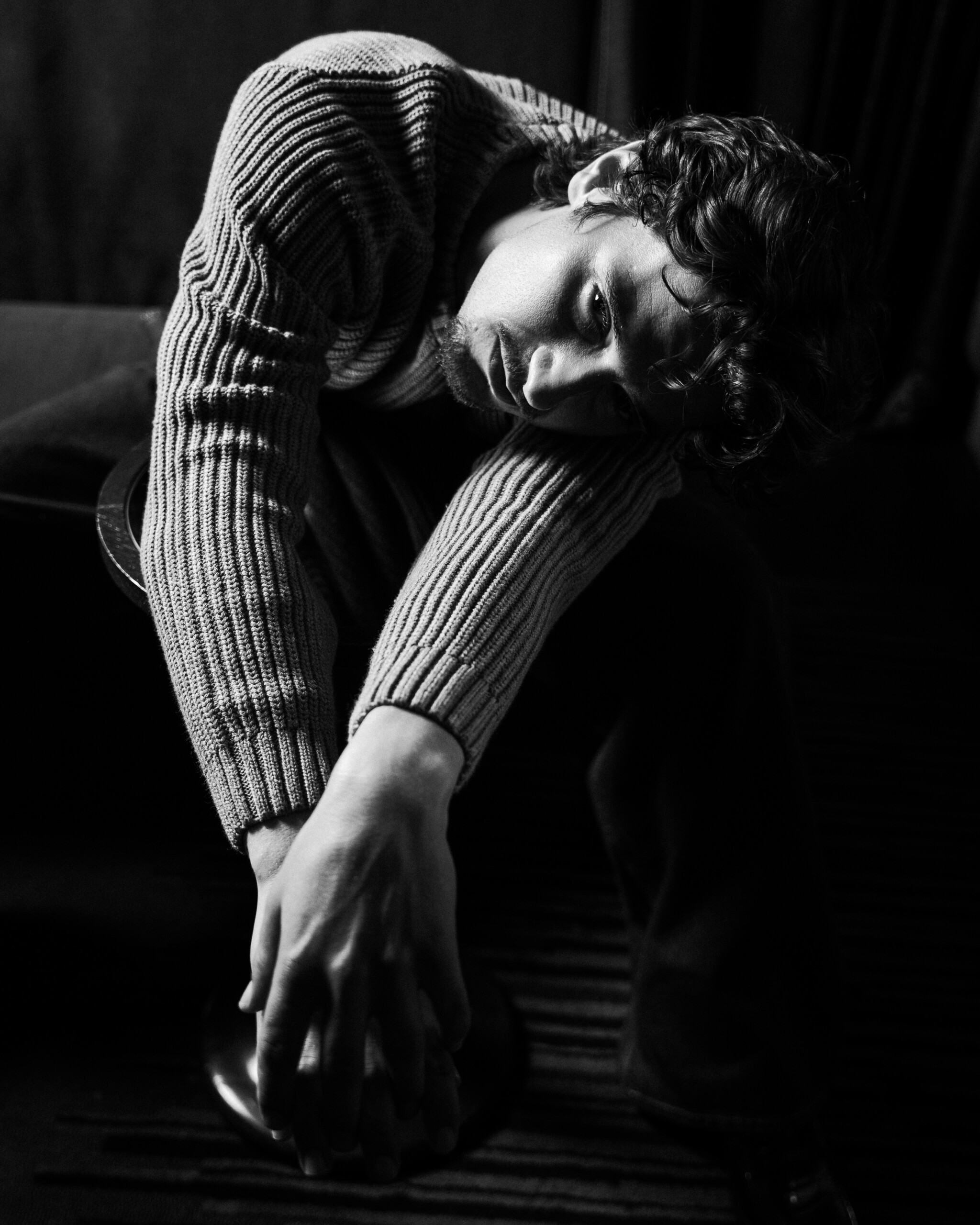 Jack Brett Anderson in a Ronning jumper, photographed by Vito Dane